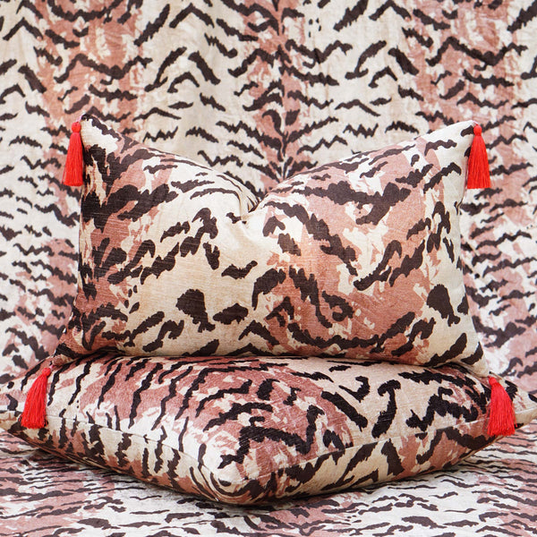 Bengal Velvet Tiger Stripe Pillows