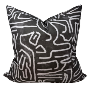 22" Ritual Pillow Cover in Charcoal