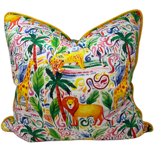22" Journey in the Jungle Pillow Cover