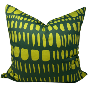 22" Sari Pillow Cover in Crocodile Green