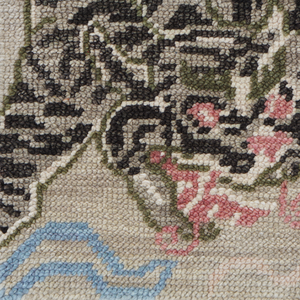 Tigers of Tibet Rug Closeup