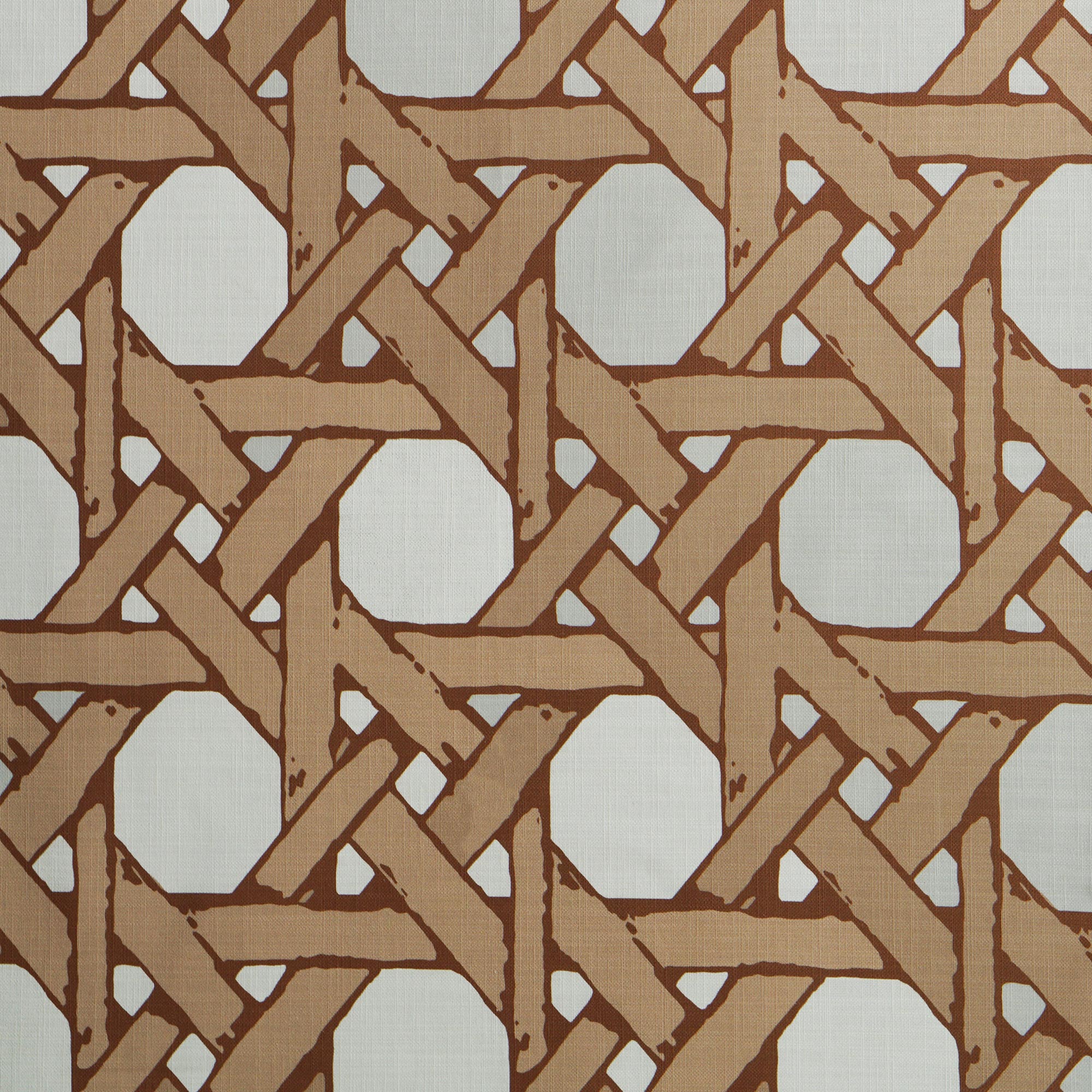 Cane Raffia Brown and Tan Raffia Cane Back Linen Fabric – Post House
