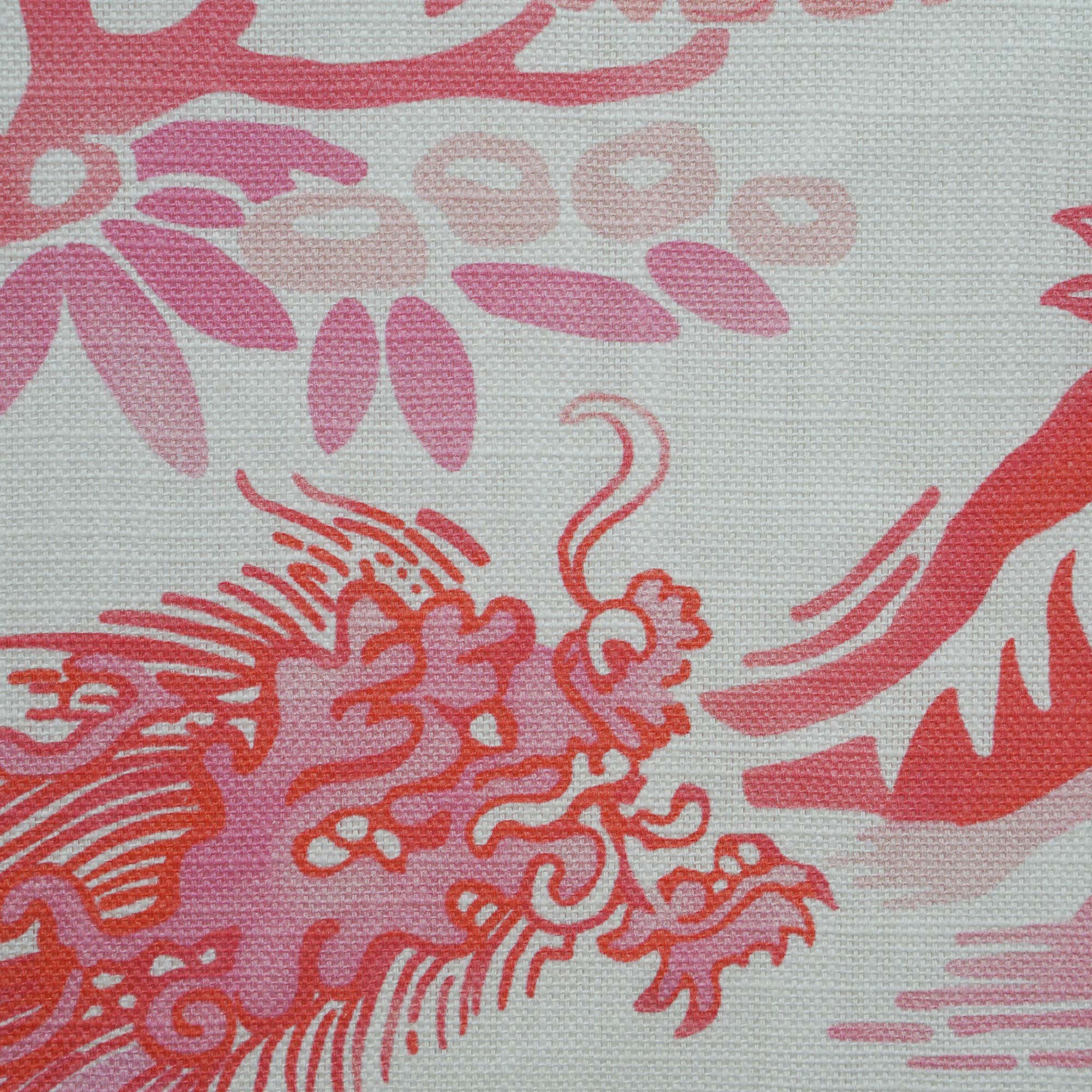 Pink and White Asian Chinoiserie Fabric – Post House