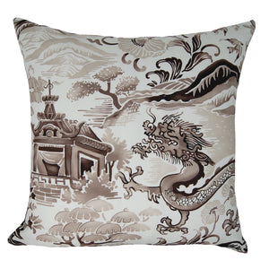Gardens of Chinoise Pillow in Stoneware