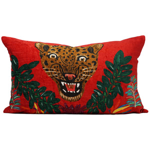 Fierce Leopard Lumbar Pillow